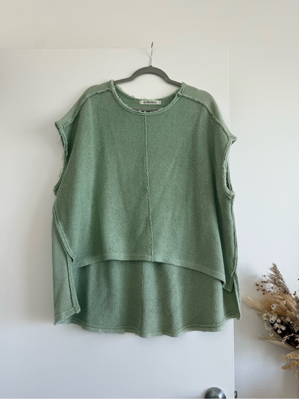 Free People We The Free Sleeveless Knit Top - Sage Green